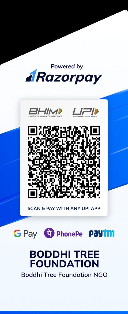 UPI QR code for donations to Boddhi Tree Foundation
